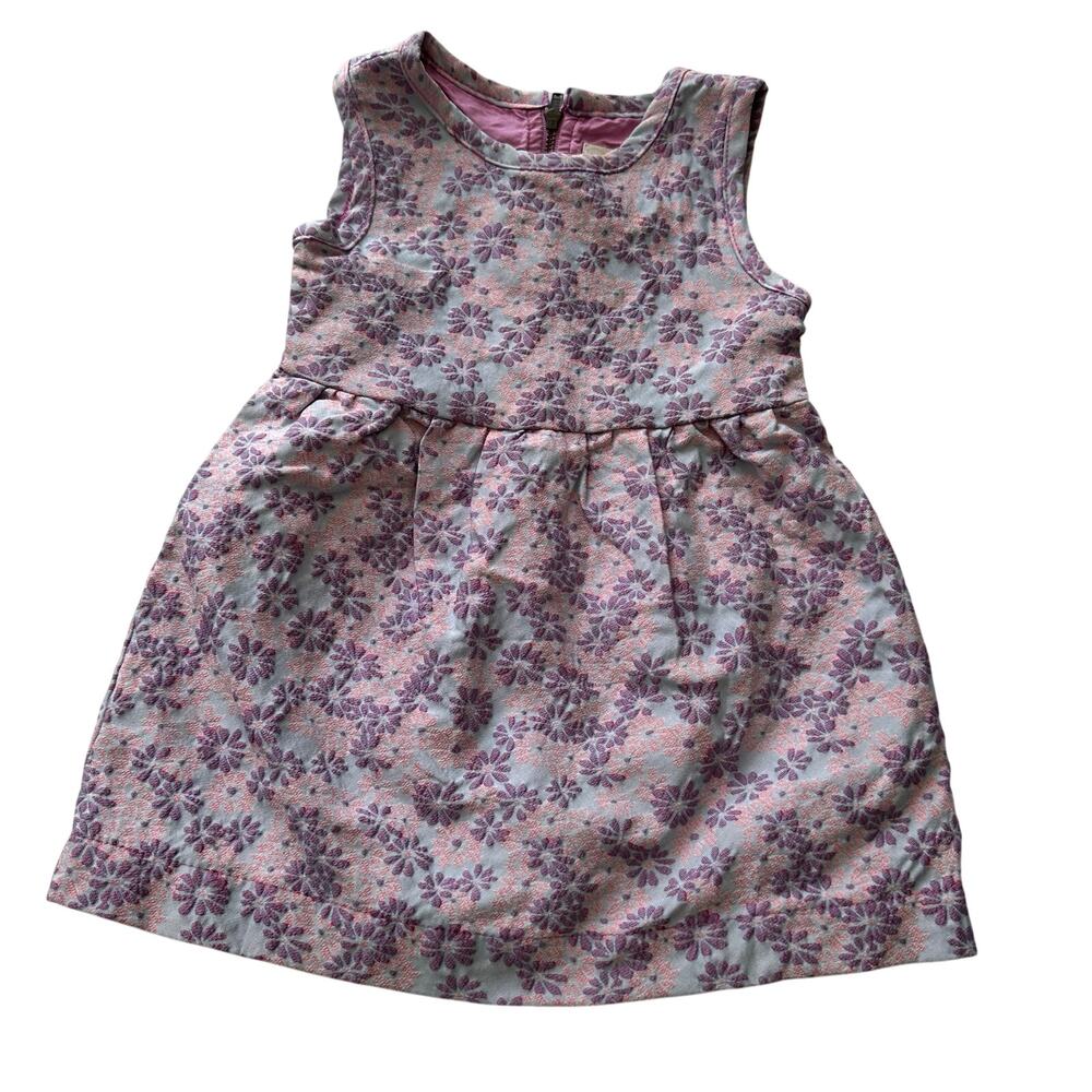 Adorable Peek Brocade Floral Dress - 6-12 Months